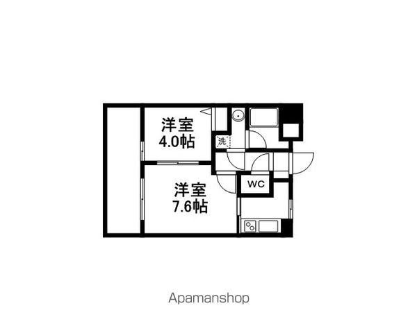 福岡市博多区千代のマンションの間取り