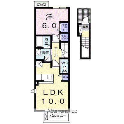 グランソレイユＨＭⅠ[1LDK/44.15m2]の間取図