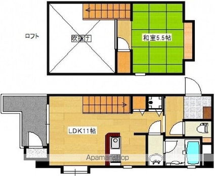 フォーセゾン中広[1LDK/42.93m2]の間取図