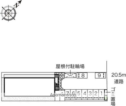 レオネクストフォーレパレス[1K/26.08m2]の配置図