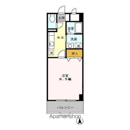 ラ・プティット・ファデット[1K/30.96m2]の間取図