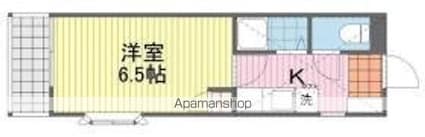パルコート古川[1K/17.15m2]の間取図
