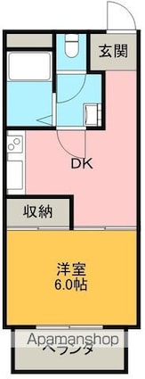 コーポラス秋山Ⅱ[1DK/30m2]の間取図