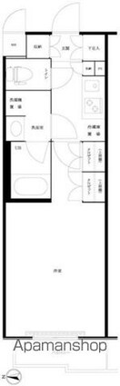 ルーブル三軒茶屋伍番館[1K/25.52m2]の間取図