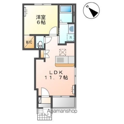 サニーハイツちさと[1LDK/40.35m2]の間取図