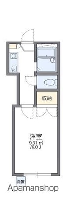 レオパレス沖野上Ｐａｒｔ２[1K/18.99m2]の間取図