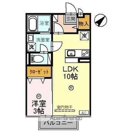ライフボックス[1LDK/33.4m2]の間取図