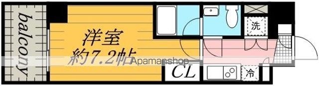 メインステージ押上Ⅳ[1K/23.52m2]の間取図