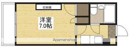 山本ビル[1K/18.42m2]の間取図
