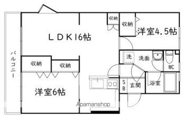 マンション桃の里の間取り写真