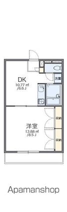 レオパレス拝島町[1DK/33.12m2]の間取図