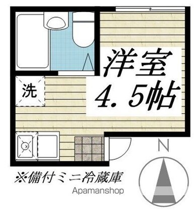 リプロンビギン三軒茶屋Ⅱ[1R/10.26m2]の間取図