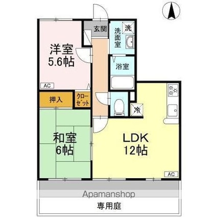 フローレンスＭＡＩ[2LDK/53.02m2]の間取図