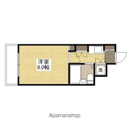 アメニティ可部南[1K/16m2]の間取図