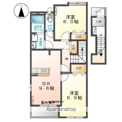 クレアＡ[2DK/59.19m2]の間取図