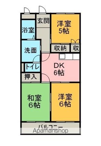 サンシャイン大堀の間取り写真
