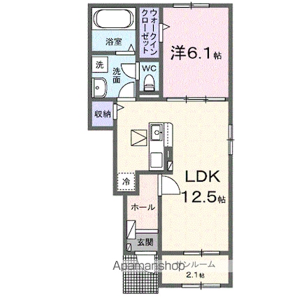サンリット　ガーデン[1LDK/48.15m2]の間取図