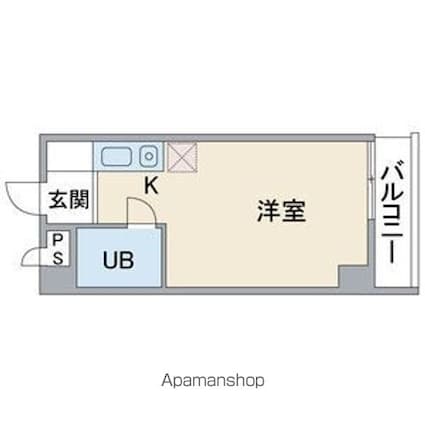 エクセルアビタシオン[1R/21.86m2]の間取図