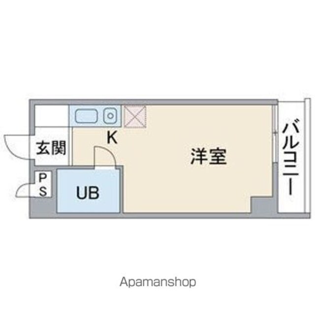 エクセルアビタシオン[1R/21.86m2]の間取図