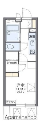 レオパレスサンモール[1K/19.87m2]の間取図
