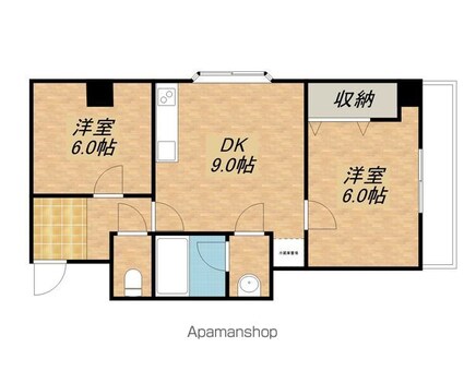 Ｎａｓｕ２１[2DK/42.5m2]の間取図