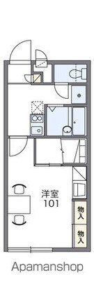 レオパレス青葉台[1K/23.18m2]の間取図