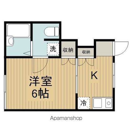 ハイムＳＡＲＡ[1K/21.01m2]の間取図