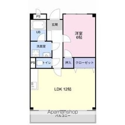 Ｌｉｍｐｉａ　ＴＡＫＡＩＤＥ　Ａ[1LDK/43.74m2]の間取図