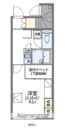 香川県高松市春日町[1K/23.61m2]の間取図