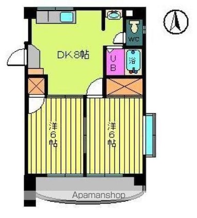メニティー束本[2DK/41.31m2]の間取図