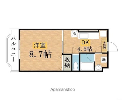 Ｐａｒｔｉｒ[1K/30.71m2]の間取図