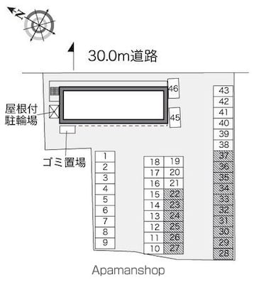 レオパレスセンター　ヴィレッジ[1K/26.08m2]の配置図