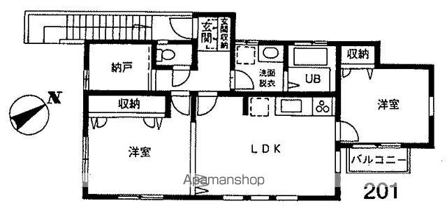 ポルックス[2SLDK/58.5m2]の間取図