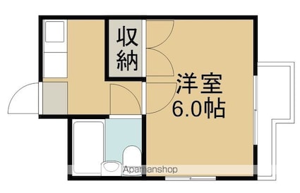 原の町マンション[1K/19.05m2]の間取図