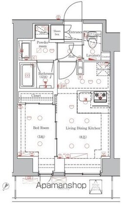 東京都荒川区荒川５丁目[1R/31.98m2]の間取図