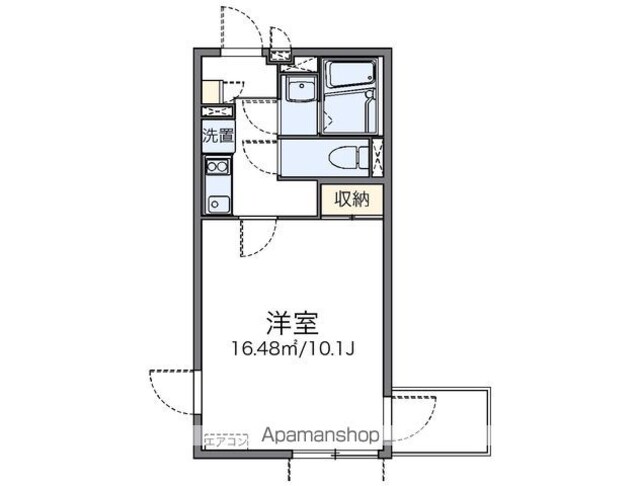 レオネクストＫＵＲＩＹＡＭＡ[1K/28.02m2]の間取図