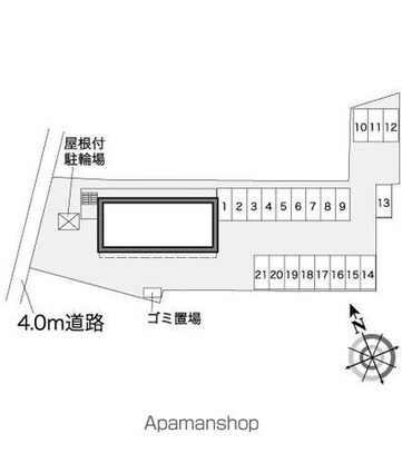 レオパレスグラン　アプリコ[1K/20.81m2]の配置図