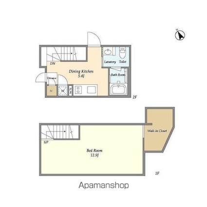 ＫＤＸレジデンス吉祥寺[1DK/43.75m2]の間取図
