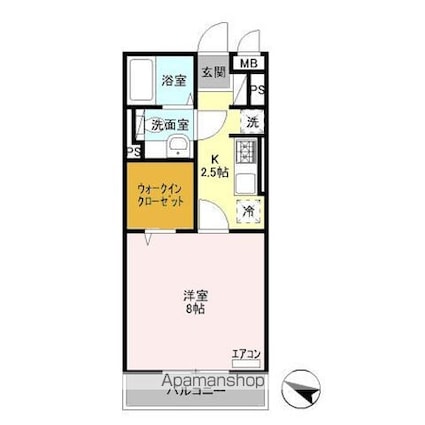シャルマンＳ[1K/30.03m2]の間取図