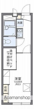 レオパレスサンフォレストⅡ[1K/22.35m2]の間取図