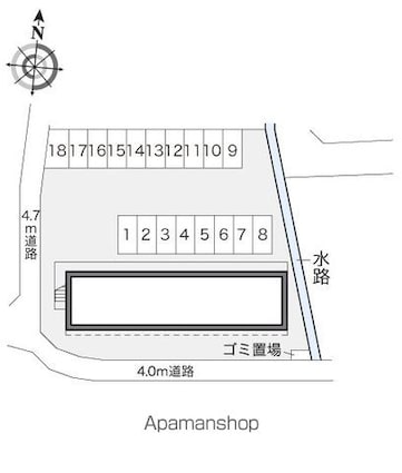 レオパレスことぶき[1K/23.18m2]の配置図