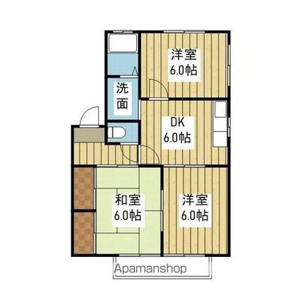 ディアスリーベン　Ｂ棟[3DK/55.6m2]の間取図