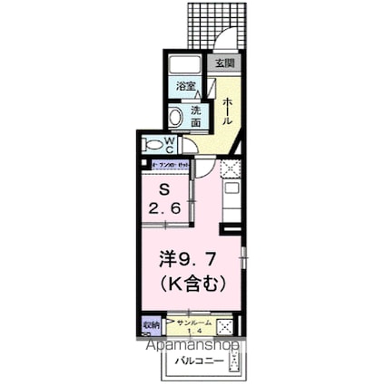 トワーニ[1R/35.18m2]の間取図