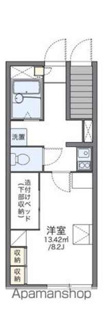 レオパレススターダスト[1K/23.71m2]の間取図