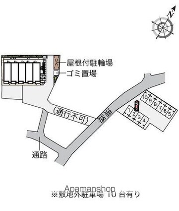 ミランダトリニティコートⅡ[1R/26.5m2]の配置図