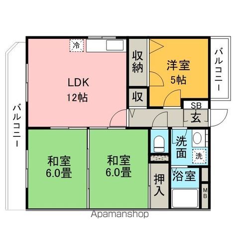 オークティプラザ原田の間取り写真
