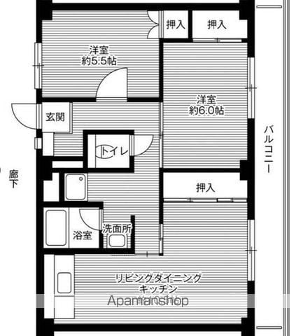 【ビレッジハウス則松３号棟の間取り】