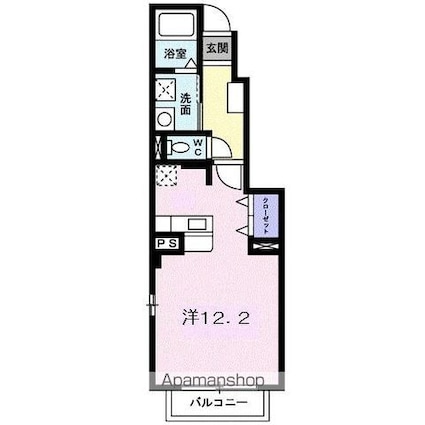 リヴァード・プレッソⅡ[1R/32.9m2]の間取図