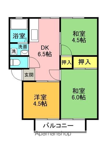 石橋ハイツの間取り写真