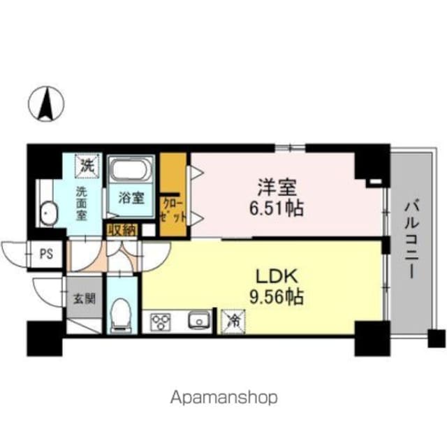 東京都江東区亀戸７丁目[1LDK/42.25m2]の間取図